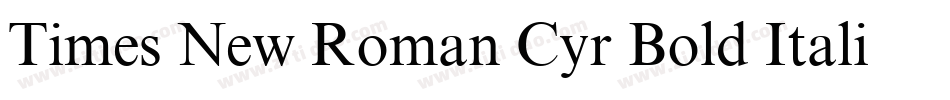Times New Roman Cyr Bold Italic字体转换